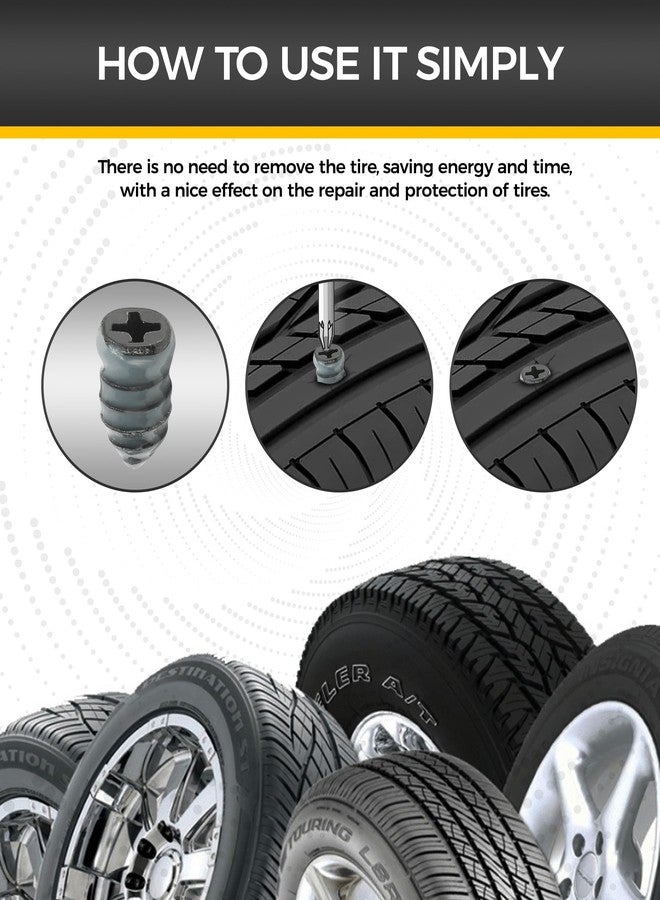 UBOG 30PCS Tire Plug Kit,Car Accessories Tire Plugs,Tire Repair,Tire Repair Screws,Tire Nail Repair Kit,Tire Repair Rubber Nail,Tire Screw Plug Repair Kit,Suitable for Car Motorcycle Truck - Image 5