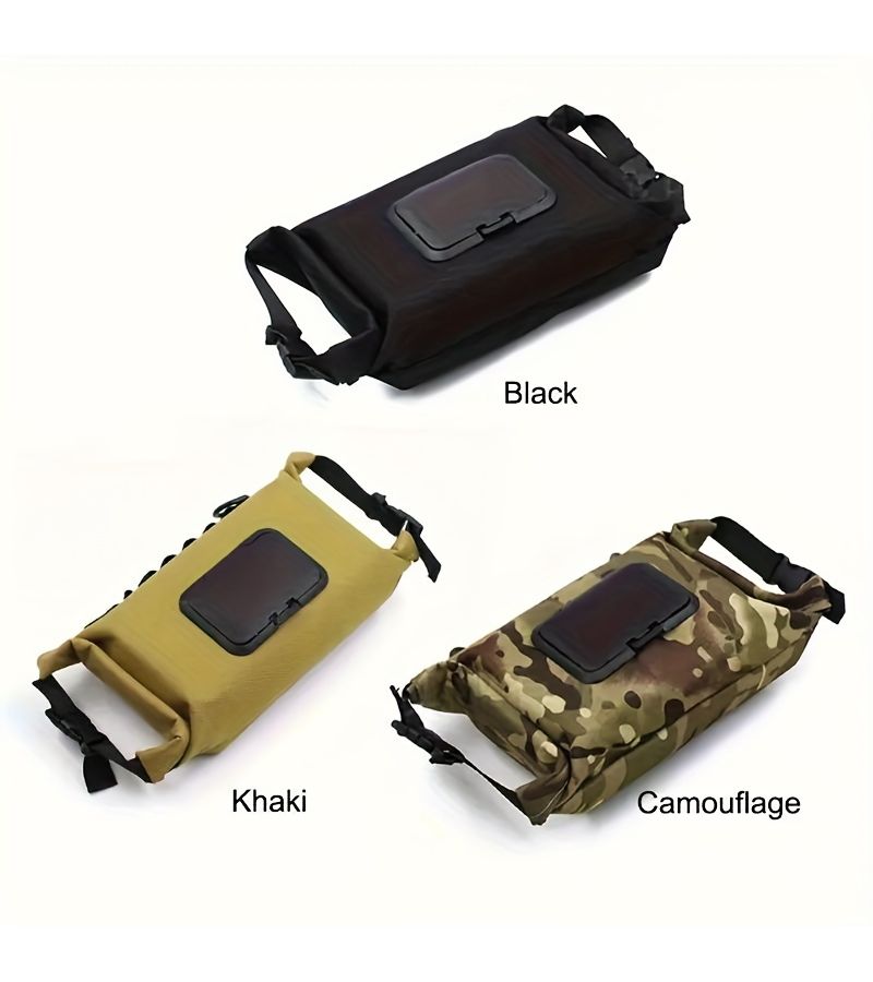 Creative Outdoor Camping Tissue Holder Camouflage No Punch Lightweight Canvas Wet Wipes Bag With Safety Strap And Viewing Window Portable Multifunctional Towel Pouch Holiday Gift Camping Accessory - Image 5