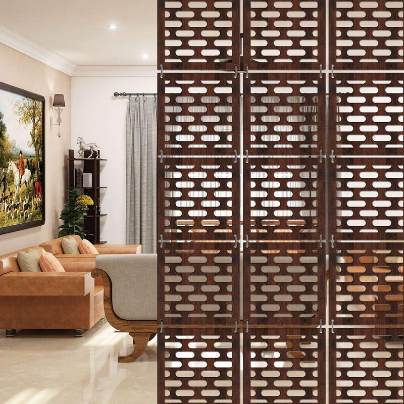 Random فاصل غرفة معلق عشوائي 12 قطعة مع خطافات لوحات تقسيم زخرفية حديثة لغرفة النوم وغرفة المعيشة ومنطقة الطعام وبيت العبادة RSD4129 - Image 1