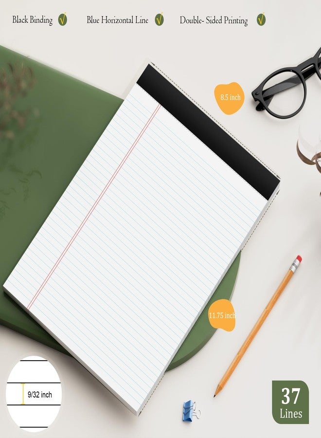 AILZFEI 8.5x11.75 Legal Pads College Ruled White Paper Note Pads 12 Pack Double- Print Side Writing Pads - Image 2