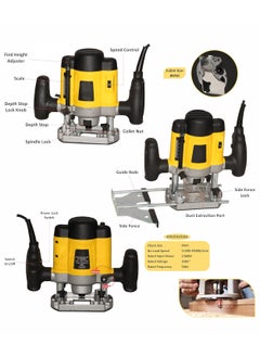 Digital Craft Digital Craft Electric Multifunction Woodworking Carving Machine Trimming Machine Slotting Machine Furniture Processing Tools Electric Router Machine kit5 Utility Tools6Pc Wood Carving Set  - Image 2