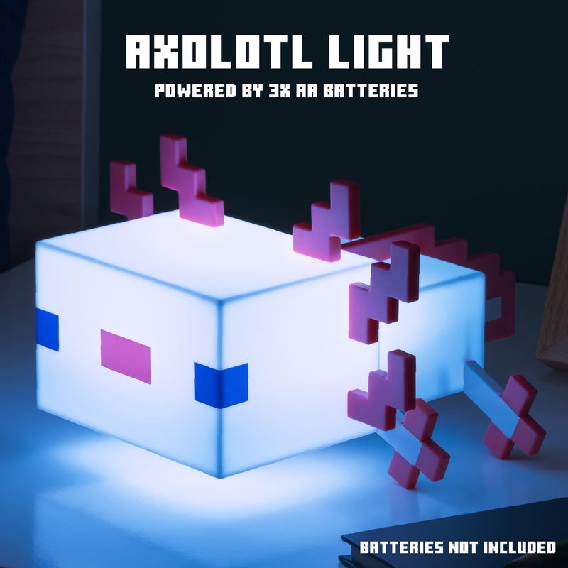 Paladone Minecraft Axolotl Light, Five Color Modes, Minecraft Lamp to Decorate Your Gaming Desk or Night Stand - Image 4