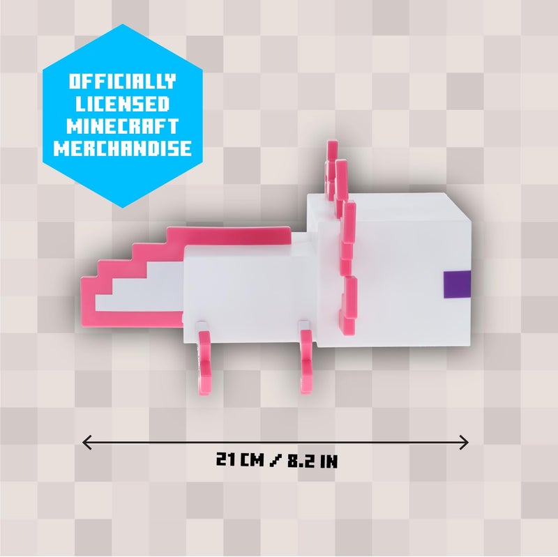 Paladone Minecraft Axolotl Light, Five Color Modes, Minecraft Lamp to Decorate Your Gaming Desk or Night Stand - Image 5