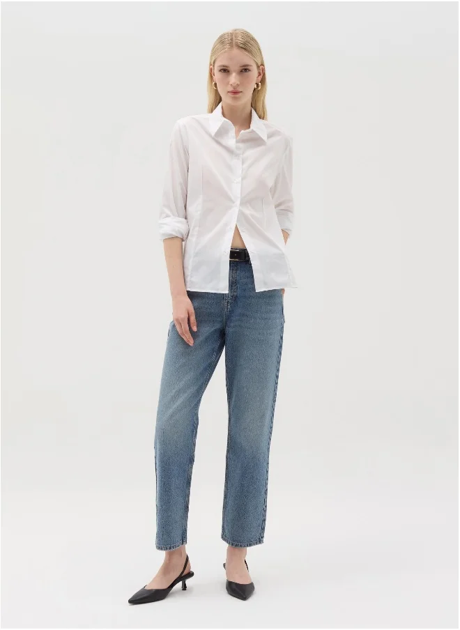 او في اس Five-pocket,straight-fit jeans