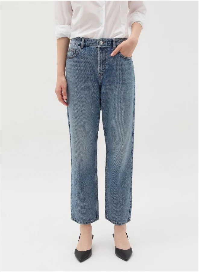 او في اس Five-pocket,straight-fit jeans