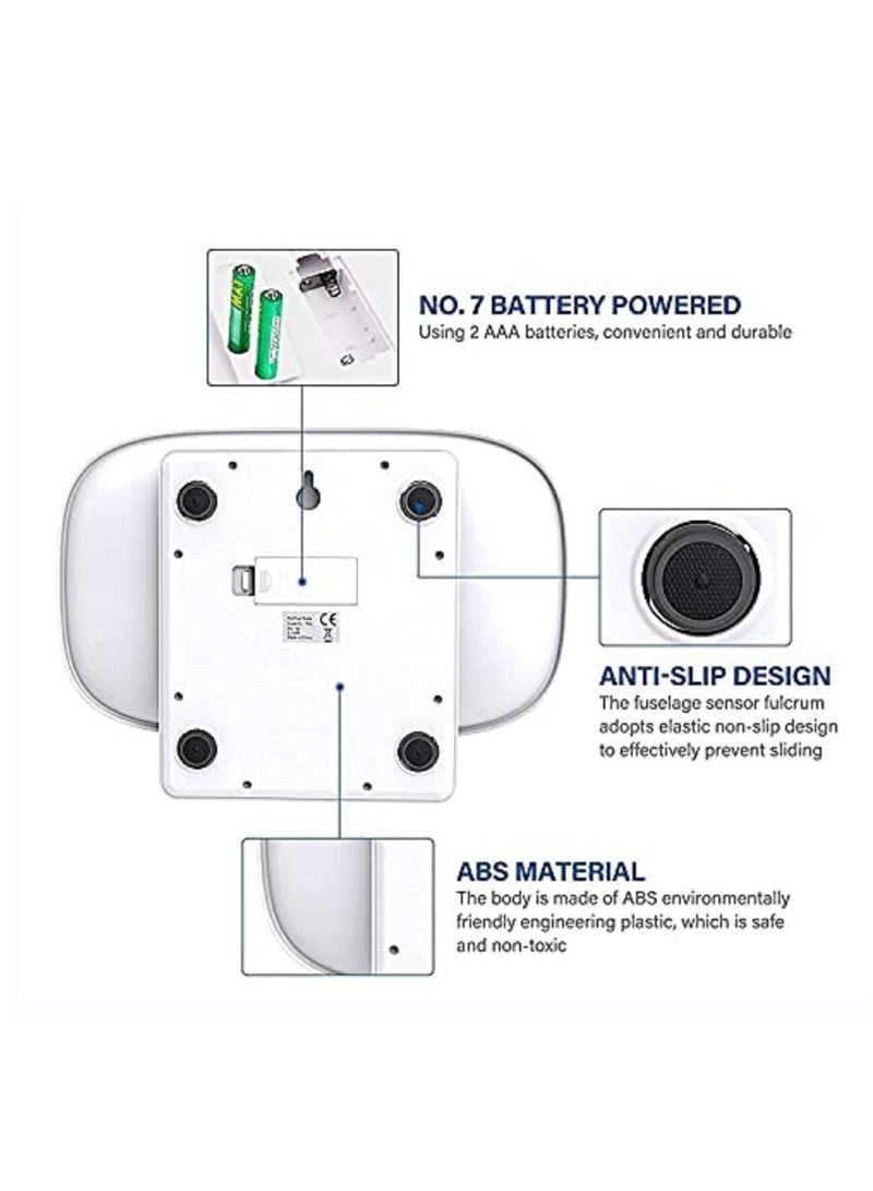 SOLARAE ميزان حيوانات أليفة صغير، ميزان حيوانات حديثة الولادة، ميزان قطط صغير، ميزان مطبخ LCD متعدد الوظائف (الحد الأقصى: 10 كجم)، ميزان رقمي لوزن الجراء/القطط الصغيرة/الهامستر/القنفذ (أبيض) - Image 3