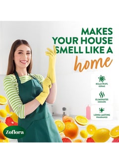 Zoflora Zoflora-Multi-purpose Concentrated Disinfectant All Surface Cleaner-Floor Cleaner-Effective against bacteria & Viruses-Long Lasting Lemon Zing Fragrance-Eliminates Odour-All Day Fresh-500ml  - Image 2