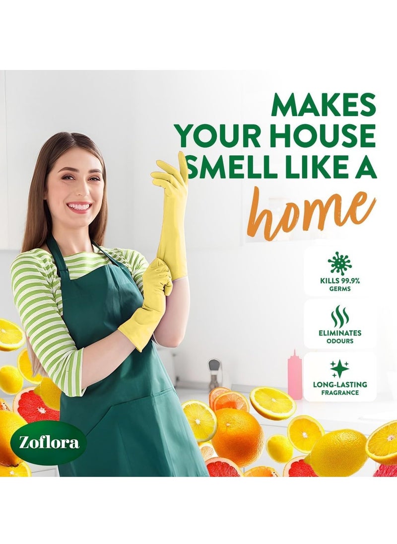 Zoflora Zoflora-Multi-purpose Concentrated Disinfectant All Surface Cleaner-Floor Cleaner-Effective against bacteria & Viruses-Long Lasting Lemon Zing Fragrance-Eliminates Odour-All Day Fresh-500ml  - Image 2