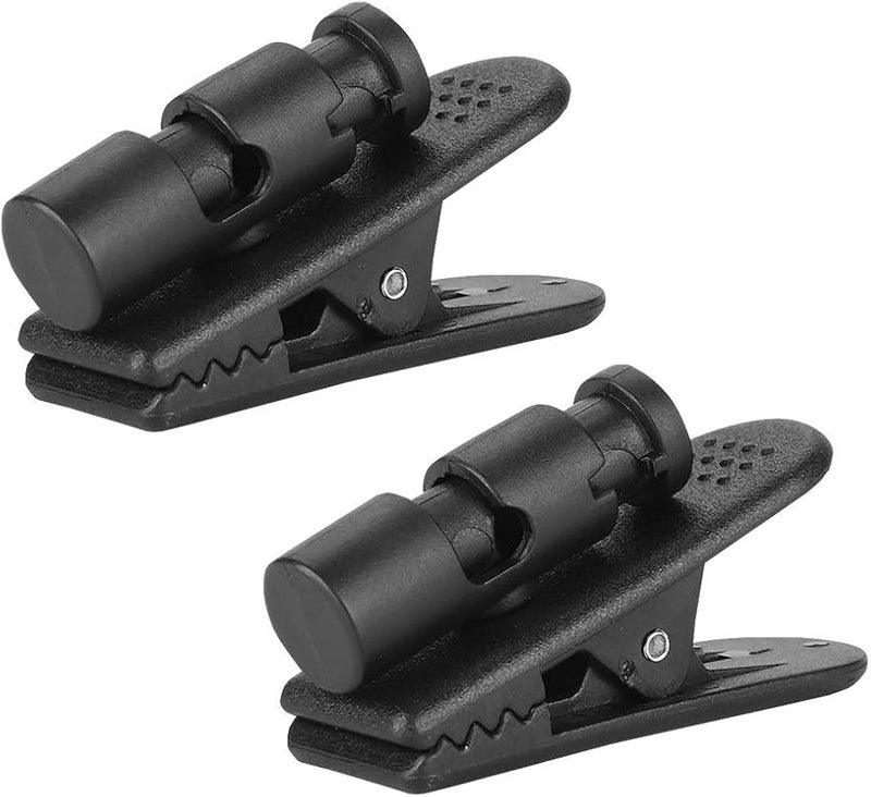 2PCS Black Headphone Clip for Shirt Earbud Earphone Cable Management - Image 1