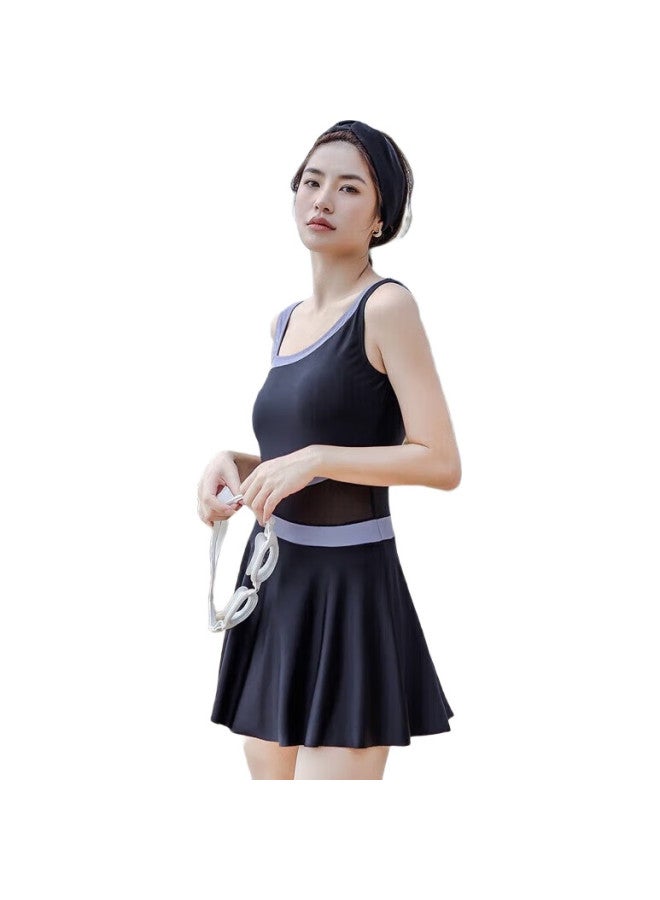Skin-friendly Professional Sports One-Piece Boyleg Swimsuit For Women, Conservative Swimwear, Slimming, Tummy Control, Suitable For Hot Springs And Vacation Swimwear - Image 1