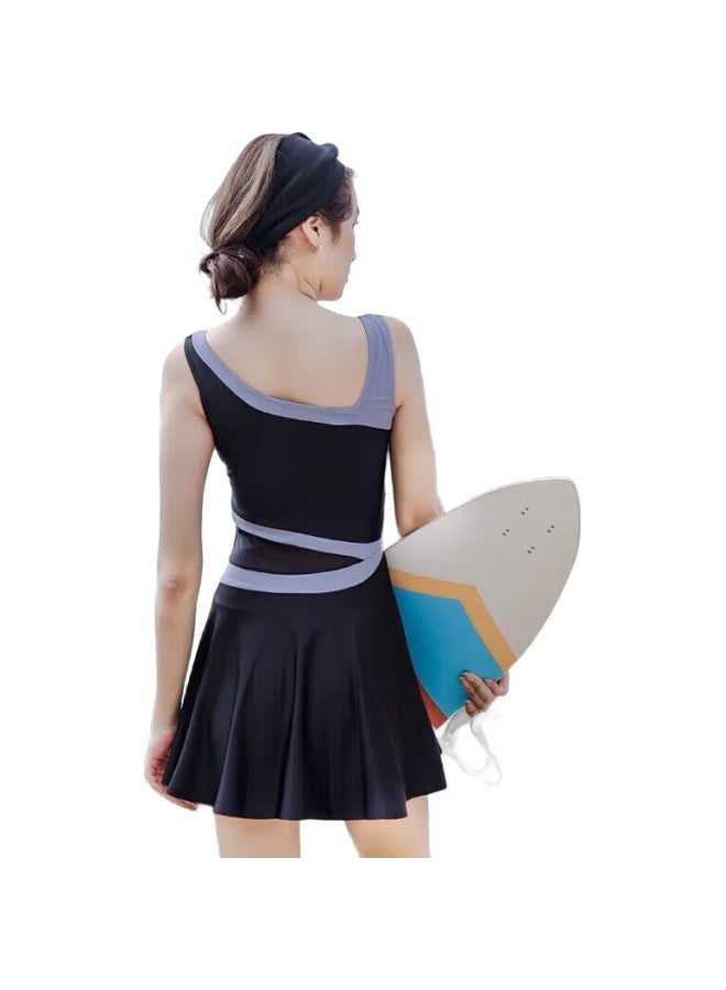 Skin-friendly Professional Sports One-Piece Boyleg Swimsuit For Women, Conservative Swimwear, Slimming, Tummy Control, Suitable For Hot Springs And Vacation Swimwear - Image 2
