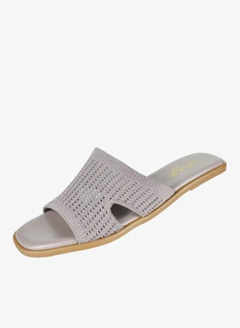 Michelle Morgan grey 092-2776 Michelle Morgan Ladies Flat Heel Sandals 114RC10H for Women | Best Price UAE
