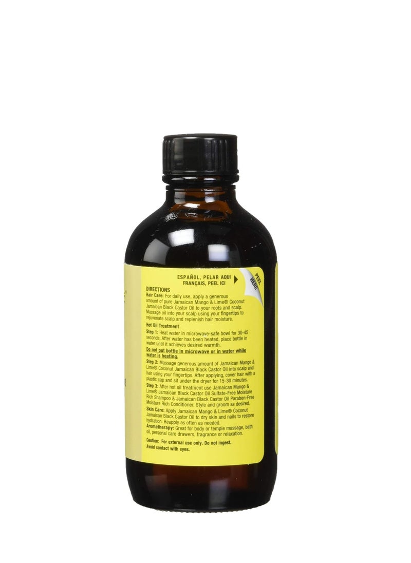Jamaican Mango & Lime Jamaican Mango & Lime Black Castor Oil With Coconut, 4 oz (Pack of 2)  - Image 3