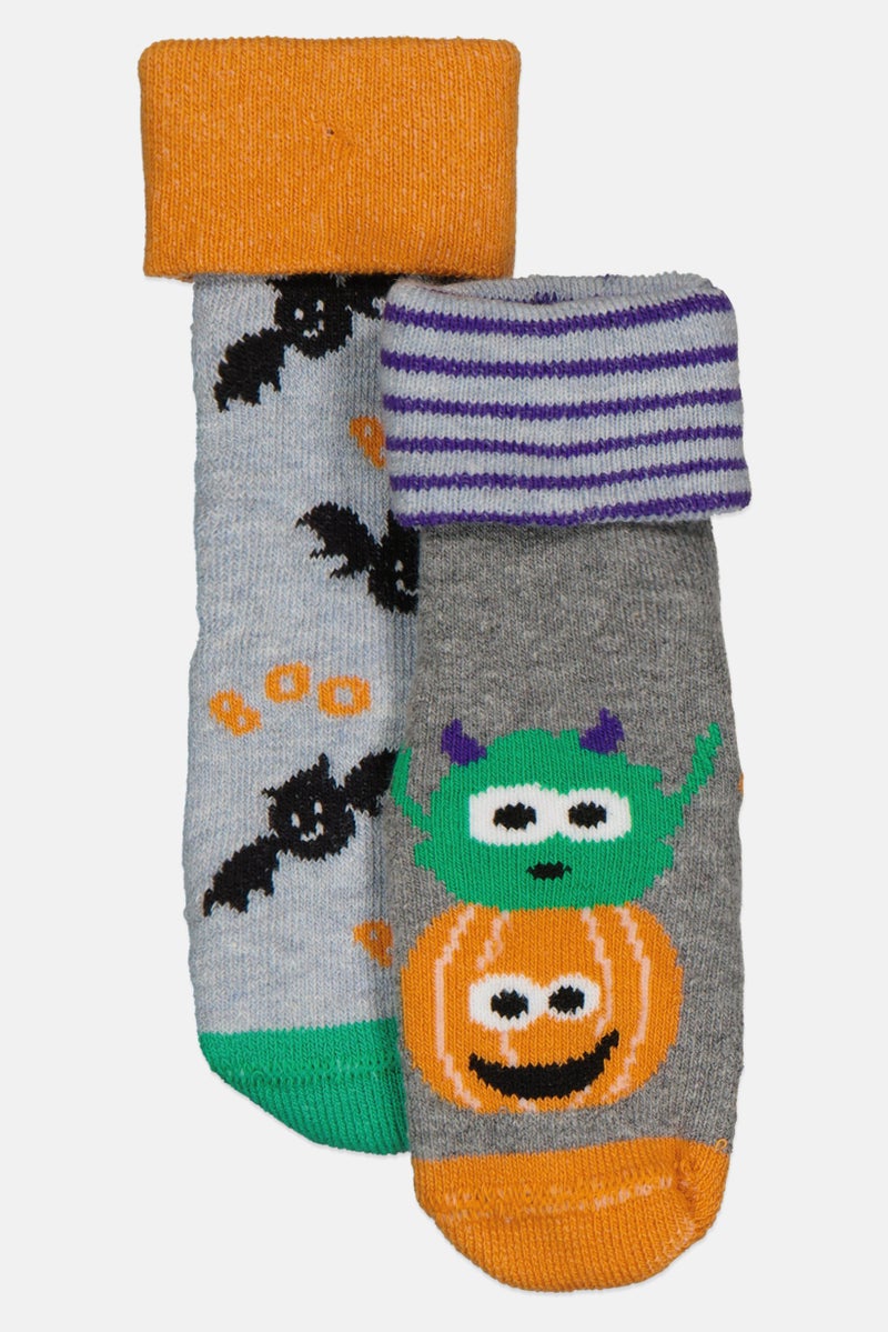 Lefties Toddlers Boy 2 Pair Graphic Print Socks, Multicolor - Image 1