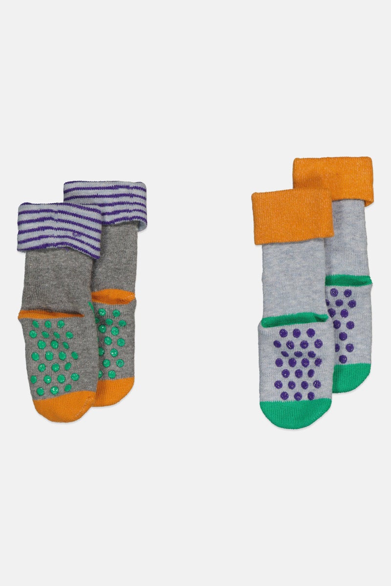 Lefties Toddlers Boy 2 Pair Graphic Print Socks, Multicolor - Image 2