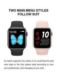 xozgdovg 300.0 mAh T500 Series 5 Color Screen Message Reminder Health Monitor IP67 Waterproof Sport Tracker Intelligent Watch Black  - Image 3
