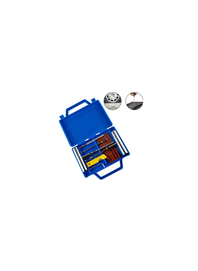 Auto Tire Repair Set Puncture Repair Tools Car Van Motorcycle Bike Emergency Heavy Duty Tubeless Tire Repair Kit Rivet Tool Set  - Image 1