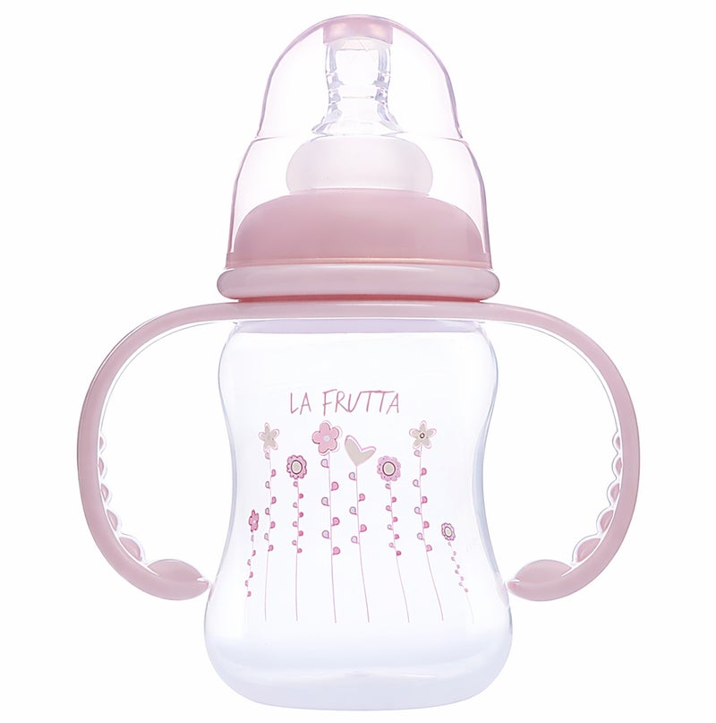 La Frutta Feeding Bottle With Hand 125ml, BBA FREE - (4+ Months) - Rose - Image 1
