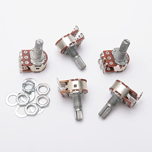 JIUWU 5 Pack Dual Deck MN250k Blend Balance Pickups Potentiometer Audio Pots Guitar Volume Tone Control Pots Switch - Image 3