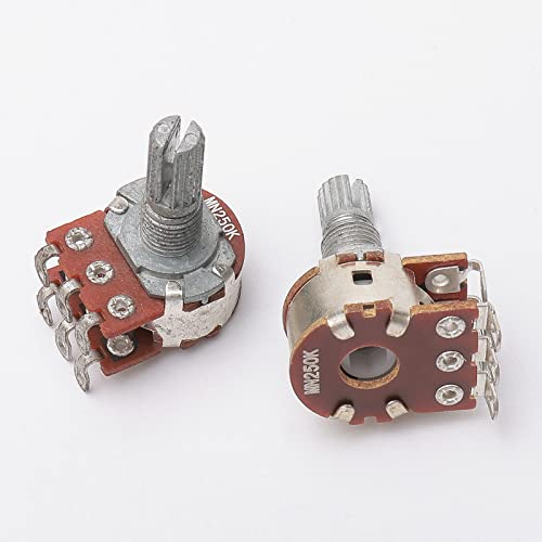 JIUWU 5 Pack Dual Deck MN250k Blend Balance Pickups Potentiometer Audio Pots Guitar Volume Tone Control Pots Switch - Image 4