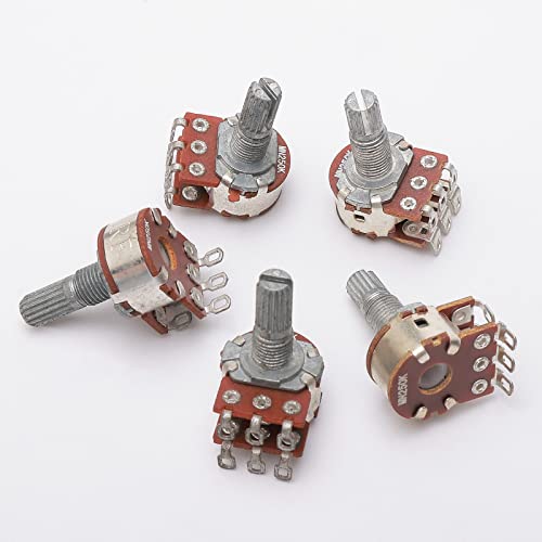 JIUWU 5 Pack Dual Deck MN250k Blend Balance Pickups Potentiometer Audio Pots Guitar Volume Tone Control Pots Switch - Image 5