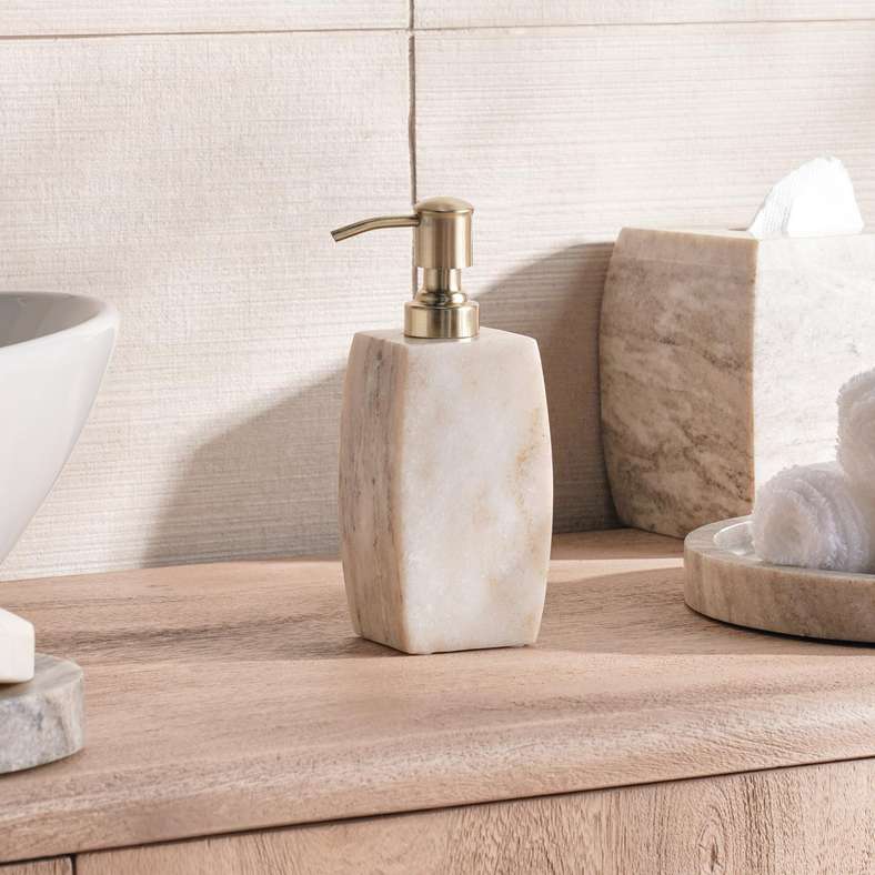 Neo Marble Soap Dispenser 7X7X19.5cm - Beige - 211SEH9900074