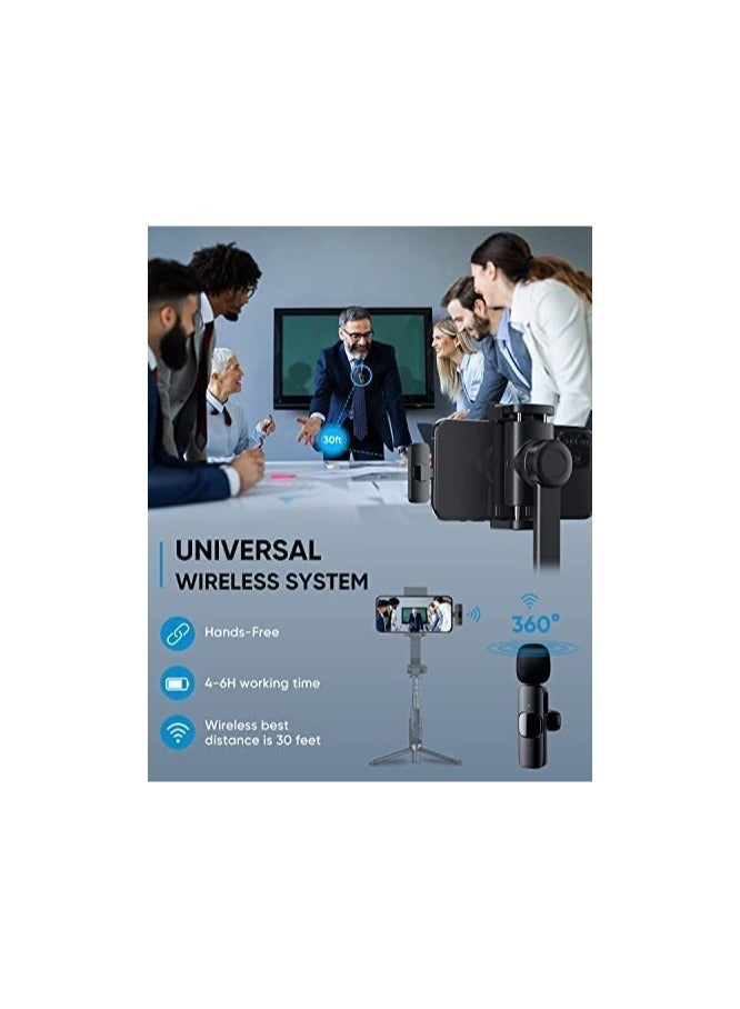 2 PCS Professional Wireless Lavalier Microphone for iPhone iPad only, Cordless Bluetooth Lapel Microphone for YouTube/Facebook Live Stream - Image 3