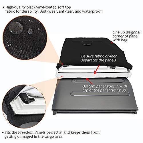 Opall Hard Top Freedom Top Panels Storage Bag for All 2007-2025 Jeep Wrangler JK JKU JL JLU Sports Sahara Freedom Rubicon Unlimited Gladiator JT 2 and 4 Doors - Image 3