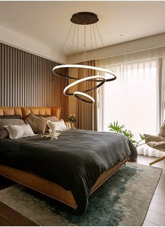SP SUPER POWER Modern LED Pendant Light, 3 Rings Chandeliers Fixture Dimmable with Remote Control 3-Color LED Chandelier Ceiling Pendant Light for Bedroom, Living Room, Dining Room, Kitchen  - Image 5