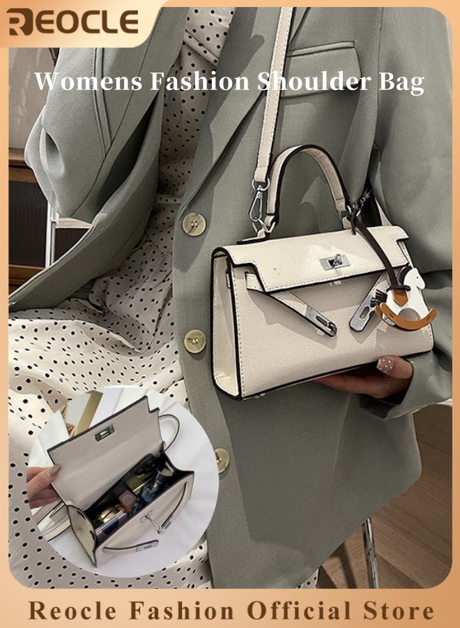 ريوكل حقائب كروس بودي للنساء نمط رجعي حقائب يد كلاسيكية جلدية للنساء حقائب لطيفة مع زخرفة مشبك معدني لقضاء الإجازة والسفر والعمل - Image 1