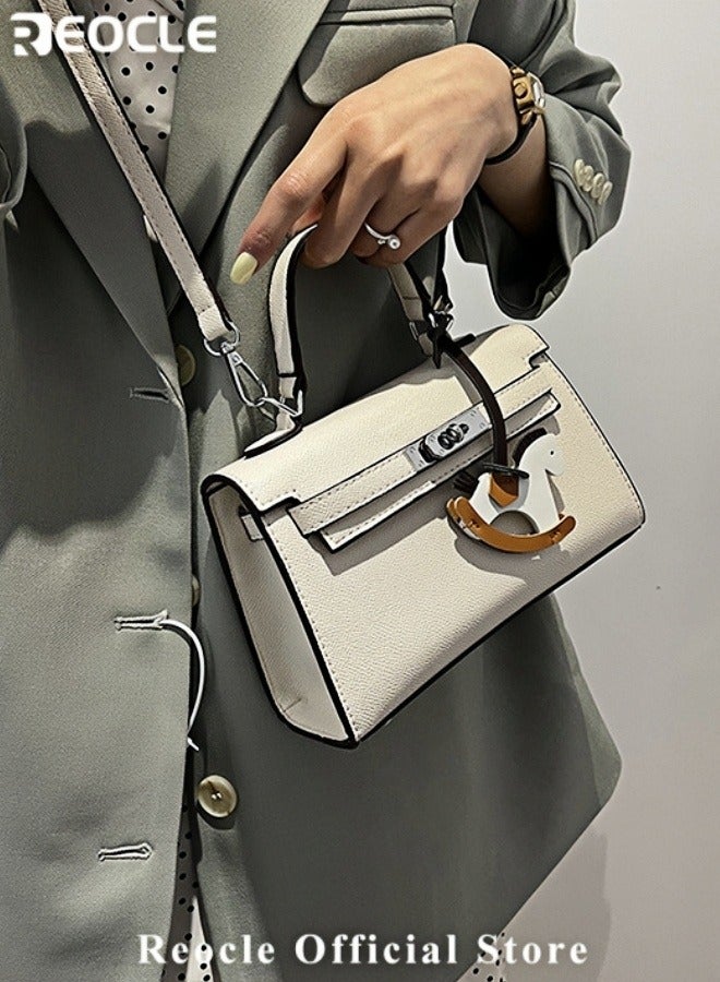 ريوكل حقائب كروس بودي للنساء نمط رجعي حقائب يد كلاسيكية جلدية للنساء حقائب لطيفة مع زخرفة مشبك معدني لقضاء الإجازة والسفر والعمل - Image 5
