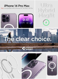 Spigen غطاء حماية Ultra Hybrid Mag لهاتف iPhone 14 Pro Max مع Magsafe - شفاف فروست  - Image 2