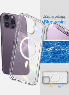 Spigen غطاء حماية Ultra Hybrid Mag لهاتف iPhone 14 Pro Max مع Magsafe - شفاف فروست  - Image 3