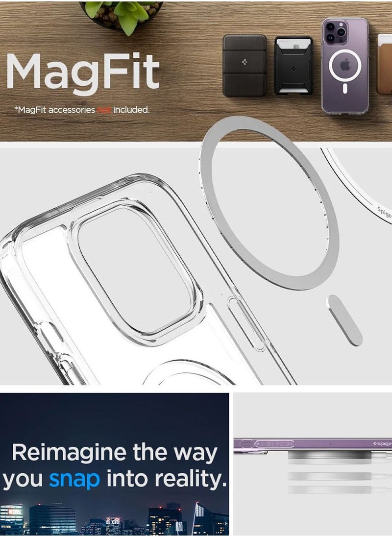 Spigen Ultra Hybrid Mag iPhone 14 Pro Max Case Cover with Magsafe - Frost Clear  - Image 4