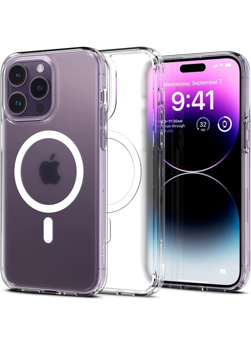 Spigen Ultra Hybrid Mag iPhone 14 Pro Max Case Cover with Magsafe - Frost Clear  - Image 1