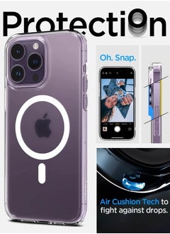 Spigen غطاء حماية Ultra Hybrid Mag لهاتف iPhone 14 Pro Max مع Magsafe - شفاف فروست  - Image 5