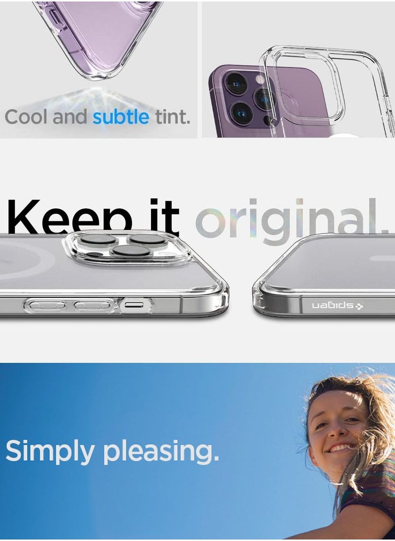 Spigen - Ultra Hybrid Mag iPhone 14 Pro Max Case Cover with Magsafe - Frost Clear - Image 1