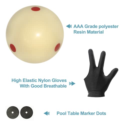 HEYLEAYAR Pro-Cup Pool Cue Ball 2-1/4 Inch,Standard Pool Ball Billiard Cue Ball with 6 Red Dots,Pool Table Accessories for Billiards Game - Image 3
