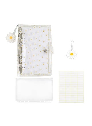 A6 PVC Budget Binder with 45 pages of blank inner core, KASTWAVE 1 Round Ring Notebook Cover Pcs Loose Leaf Zipper Pockets for Bank Card, Cash, Money Saving Daisy Pendant - pzsku/ZC22301BFD1138B3A9B8BZ/45/_/1665397802/423e6052-fd0f-448c-80eb-08bcd0232a7e