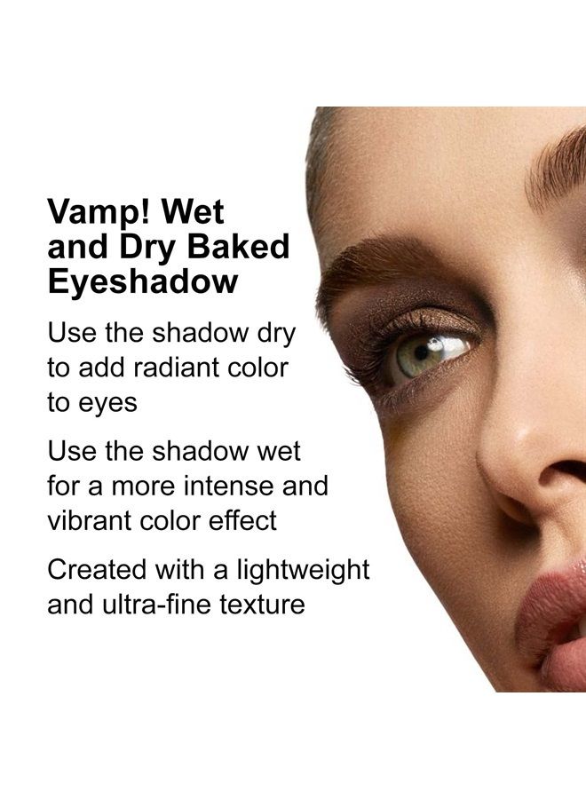 PUPA Milano Vamp! Wet And Dry Baked Eyeshadow - Brilliant, Highly Pigmented Colors - Light And Creamy Makeup Formula - Professional Quality Shimmer Powder Eye Shadows - 305 Anthracite Grey - 0.035 Oz