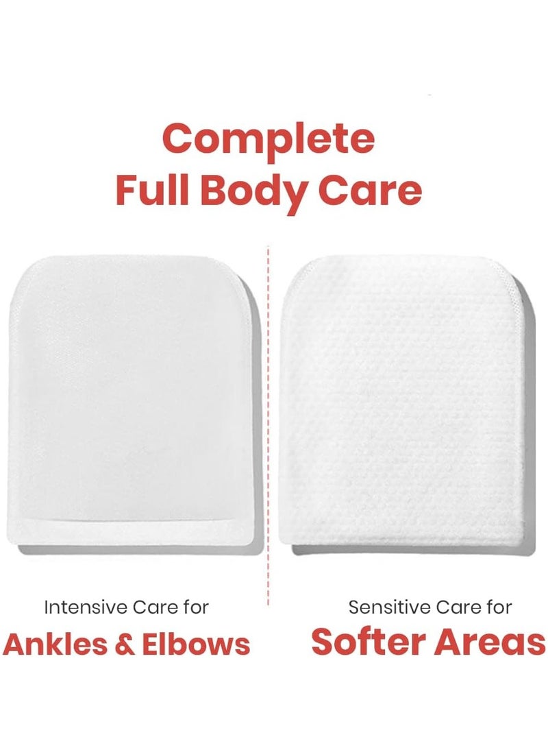 وصفة حمام الأمهات 8 قطع من وسادات تقشير الجسم الكورية للعناية بالمشاكل – قفازات تقشير مع BHA وCica – غسول فقاعي للجسم وقفازات فرك للبشرة لعلاج حب الشباب الجسم، الجلد الميت والحصول على بشرة ناعمة - Image 2