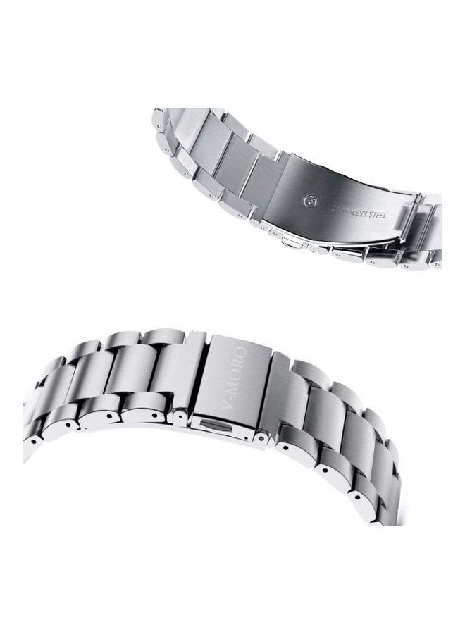 NIBEMINENT Metal Stainless Steel Strap Band for Huawei Smart Watch GT2 and GT / Pro 2e Honor Magic 2 Silver - Image 2