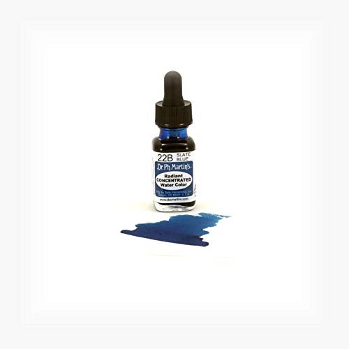 Dr. Ph. Martin's Radiant Concentrated Water Color, 0.5 oz, Slate Blue (22B),RADI05OZS22B - Image 2