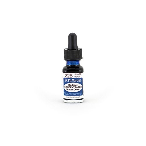 Dr. Ph. Martin's Radiant Concentrated Water Color, 0.5 oz, Slate Blue (22B),RADI05OZS22B - Image 1