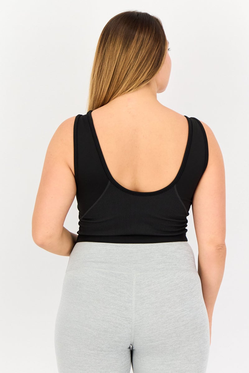 PUMA Women Puma Padded Sports Bra, Black - Image 3