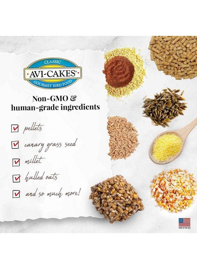 لافيبيرز طعام الطيور الأليفة الكلاسيكي Avi-Cakes من LAFEBER'S، مصنوع من مكونات غير معدلة وراثيًا ومناسبة للبشر، للببغاوات (عبوة من قطعتين، 12 أونصة) - Image 4