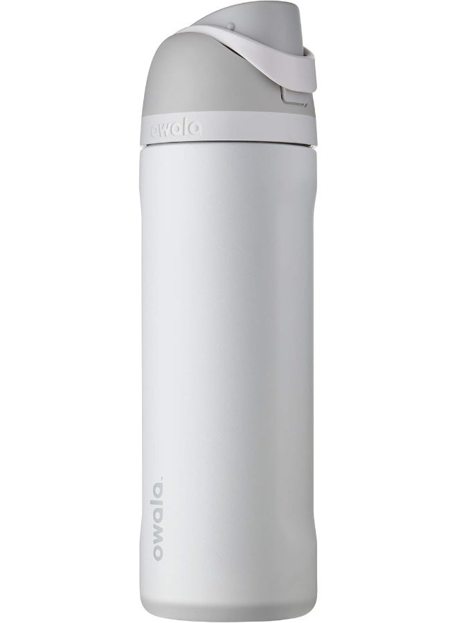 Owala زجاجة ماء معزولة من الفولاذ المقاوم للصدأ FreeSip مع قشة للرياضة والسفر، خالية من BPA، سعة 24 أونصة، شاي مارشميلو - Image 1