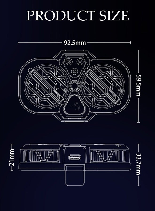 DUNISO 2 In 1 Magnetic Semi-Conductor Cooling Chip for Live Streaming and Gaming, Fast Phone Cooling Fan with RGB Lights and Universal Clamp, Fit All Types of iPhone Android Smartphones - Image 4