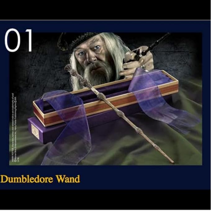 Harry Potter عصا دمبلدور الأساسية المعدنية عصا سحرية مع صندوق هدايا ألعاب عصا - Image 5