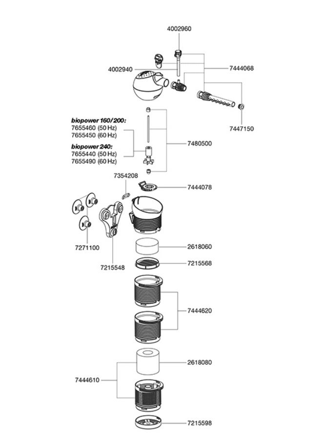 EHEIM biopower 200 internal filter - Image 2